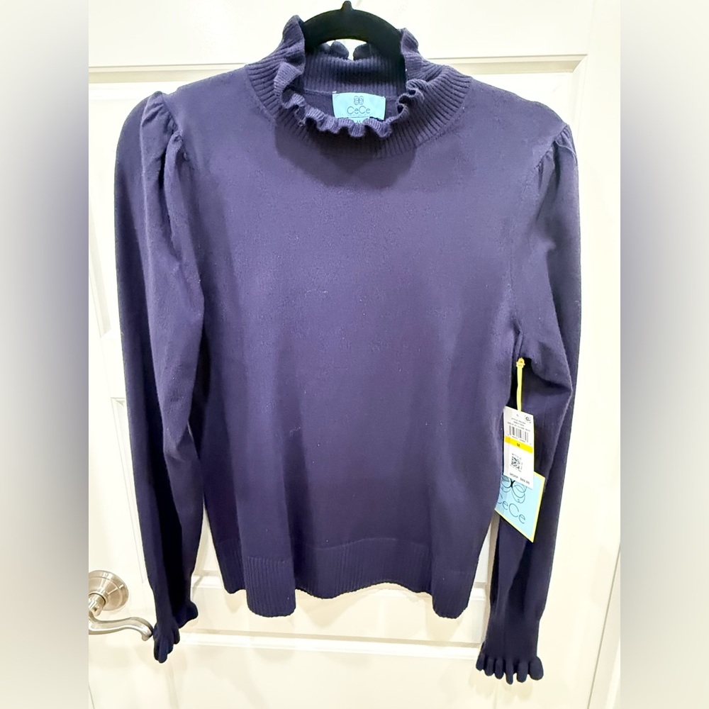 CeCe Women's Classic Navy Sweater